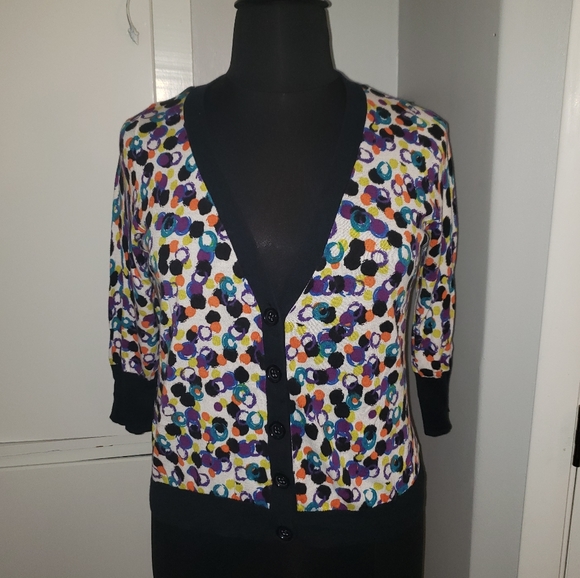 Lane Bryant 14 / 16 abstract polka dot cardigan - Picture 2 of 11